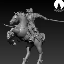 Cinewulf, the Aes Sidhe King mounted