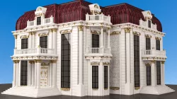 Classic Mansion Villa 01 White and Gold