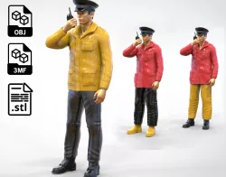 Coast Guard or Police boat crew or security Guard