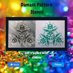 Damask Pattern  Stencil