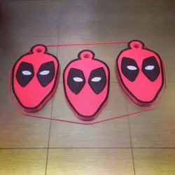 Deadpool head keyring