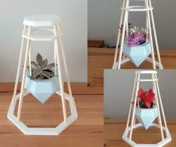 Desk chopstick plant or flower stand
