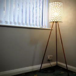 Double Voronoi Tripod Floor Lamp
