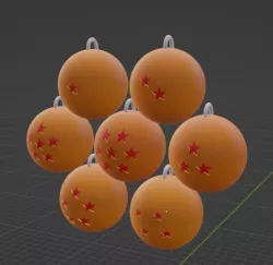 DRAGON BALL SPHERE KEYCHAINS/CHARMS