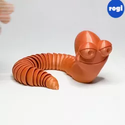 EARTHWORM CARTOON ARTICULATED