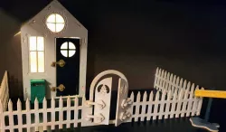 Elf-on-the-shelf house and fence