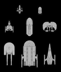 FASA Federation Non-combatants Part 2: Star Trek starship parts kit expansion #23b