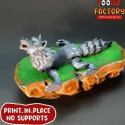 FLEXI PRINT-IN-PLACE HOWLING WOLF ARTICULATED