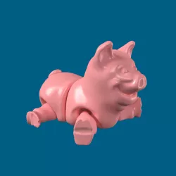 Flexy cute pig Print in place