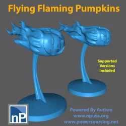 Flying Flaming Pumpkins