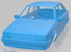 Ford Escort MK3 1981 Printable Body Car