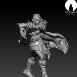 Gabrack Female - The Ljosalfar “Grey Cloaks”
