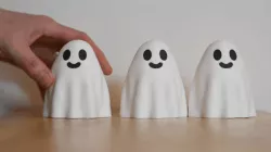 Ghost and jack o'-lantern cup and ball game