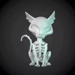 Halloween Skeleton Cat