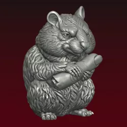 Hamster with human finger