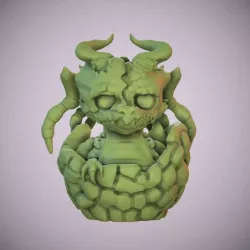 Hatched Baby Dragon Skeleton-Halloween Creature