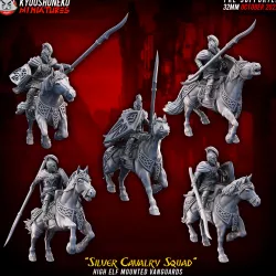 High elf silver cavalry squad