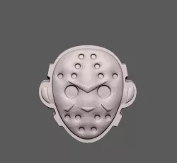 Hockey Mask Character  STL File for 3d printing - Laser CNC Router - 3D Printable model - Halloween 3d .stl model - Halloween STL Download
