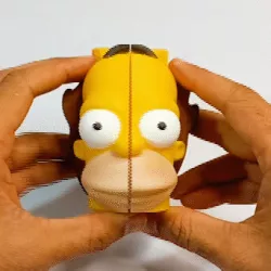 HOMER SIMPSON WITH AND WITHOUT HAIR (FACE CHANGE)