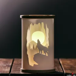 Howling Wolf Light Art Lamp