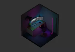 Izometric neon room