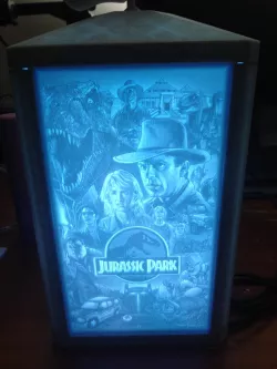 Jurassic Park Litho Box Lamp