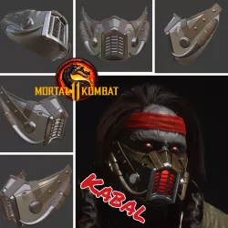 Kabal mask from Mortal Kombat 11 - Kano secret weapon