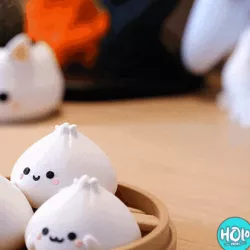 Kawaii Dim Sums in a Cute Basket