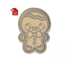 Kawaii Gingerbread Man Cookie Cutter and Stamp
