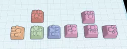 keycap cat footprints / paws