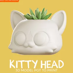 Kitty Head Plant Pot