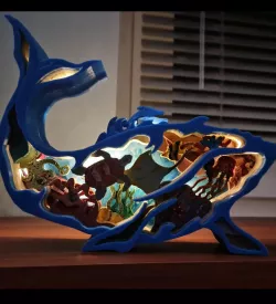 LAYERED WHALE DECORATION