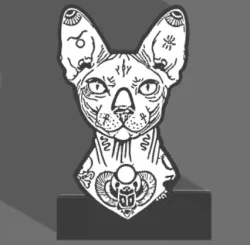 led lamp sphinx bust