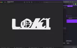 loki logo 3d sign decor