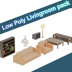 Low Poly Livingroom pack