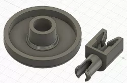 Lower basket roller 40mm for Privileg dishwashers