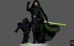 LUKE SKYWALKER 2 STARWARS MANDALORIAN DISNEY STATUE 3D print model