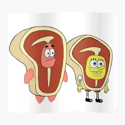 Meat patric and spongebob/patricio y bob esponja carne
