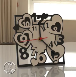 Modern table heart clock