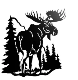 Moose and forest wall decor