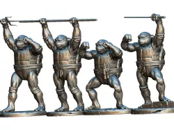 NINJA TURTLES COLLECTION! 4 CHARACTERS for 3D print!