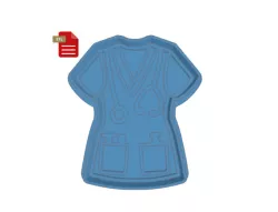 Nurse/Doctor Scrub Cookie Cutter and Stamp