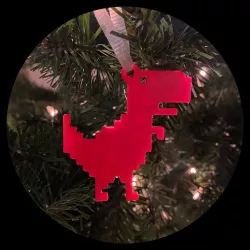Offline Dinosaur Holiday Ornament