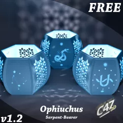 Ophiuchus (Serpent-Bearer) Zodiac Tealight Cover - FREE