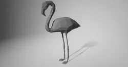 Pink Flamingo LOW POLY