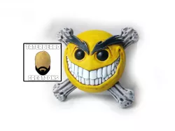 Psycho Smiley 3d Badge