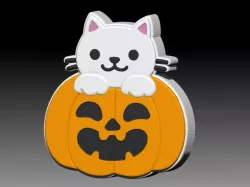 PUMPKIN CAT SOLID SHAMPOO AND MOLD FOR SOAP PUMP