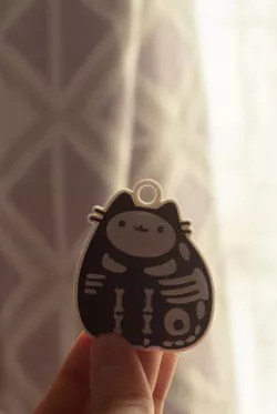 pusheen skeleton KEYCHAIN