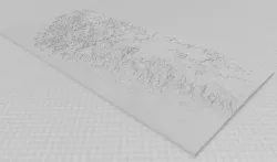Relief map Fjordland Norway 2022