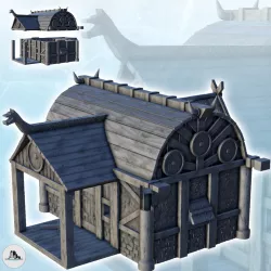 Scandinavian house with large canopy and ornaments (9) - Alkemy Lord of the Rings War of the Rose Warcrow Saga